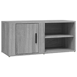 vidaXL Meuble TV Sonoma gris 80x31,5x36 cm Bois d'ingénierie