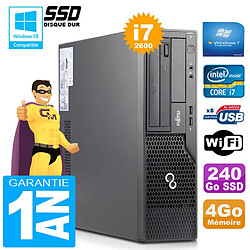 PC Fujitsu Esprimo E500 E85+ SFF Core I7-2600 RAM 4Go Disque 240 Go SSD Wifi W7 - Occasion