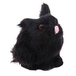 simulation mignonne peluche peluche lapin animaux peluche décoration de la maison noir