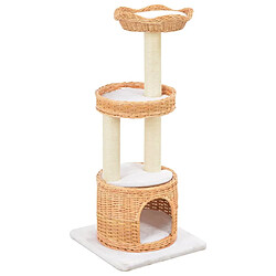 Arbre à chat,niche pour chat avec griffoir en sisal Naturel Bois de saule -MN27207