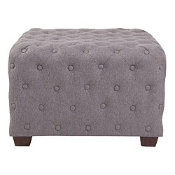 Acheter Decoshop26 Tabouret bas repose-pieds pouf forme carré en tissu gris capitonné 10_0003715