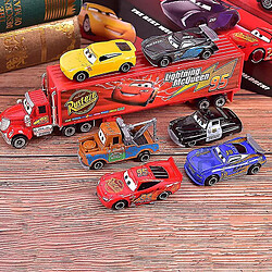 Universal 7pcs Lightning McQueen Jackson Storm Mack Truck Oncle Truck Diecast Metal Car Modèle