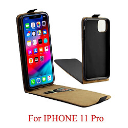 Wewoo Coque Étui en cuir TPU à rabat vertical de style commercial avec fente pour carte iPhone 11 Pro noir pas cher