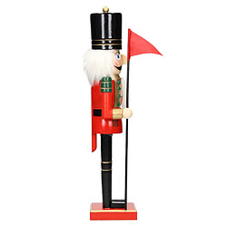 Acheter ECD Germany Soldat Casse-Noisette 25 cm avec Chapeau Noir et Drapeau, en Bois, Unique, Décoration de Noël Figurine Marionnette Ornement pour Arbre de Noël Statue Traditionnel de Décor Jouet Classique