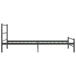 Avis vidaXL Cadre de lit sans matelas gris métal 100x200 cm