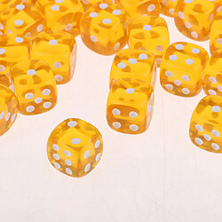 Acheter 50pcs acrylique à six faces dés 12mm d6 dés pour d u0026 d dnd rpg jeu de plateau orange