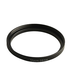 Wewoo Noir Anneau de progression de lentille 55mm-58mm