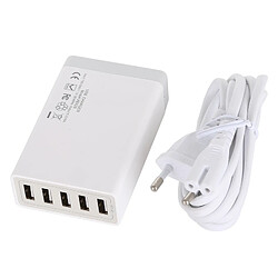 Avis Wewoo Chargeur 5V 8A 5 ports USB rapide de voyage (Blanc)