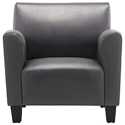 Avis Helloshop26 Fauteuil chaise siège lounge design club sofa salon gris synthétique 1102207/3