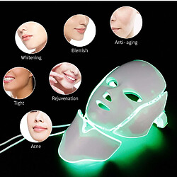 Justgreenbox 7 Colors Led Facial Mask Korean Acne Neck Beauty Therapy Machine Light - 32880600969-EU-Plug-w