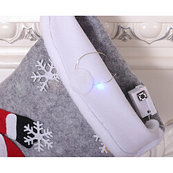 C322 Christmas Snowman Chaussettes Sac-cadeau Chaussettes de Noël Pendentif avec lumières Sac-cadeau de Bonbons de Noël pour la fête de Noël