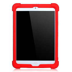 Coque en silicone Souple avec béquille rouge pour votre Apple iPad Mini 3/iPad Mini 2/iPad Mini