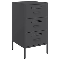 Acheter vidaXL Tables de chevet 2 pcs noir 36x39x68 cm acier