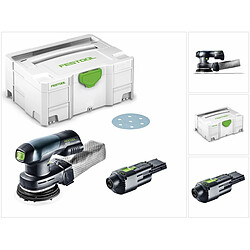 Festool ETSC 125 18V Ponceuse excentrique hybride sans fil 125mm brushless + Boîtier Systainer + 1x Adaptateur ACA 220-240/18V Ergo