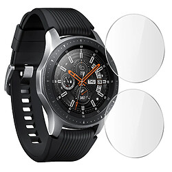 Avizar 2x Films Galaxy Watch 46mm Protection Ecran Verre Trempé Biseautés Transparent