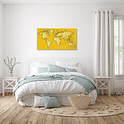 EPIKASA Impression sur Toile Carte du Monde 9