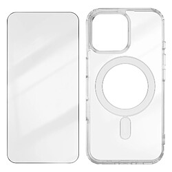 4smarts Coque MagSafe pour iPhone 16 Pro Antichoc avec Verre Trempé 9H Transparent