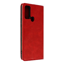 Avizar Étui Motorola Moto G60s Portefeuille Support Vidéo Languette Magnétique Rouge