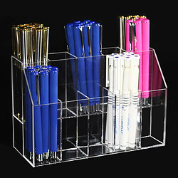 Universal Organiseur de maquillage en acrylique transparent Boîte à lèvres Porte-crayon Brosse de maquillage Insertion Grille Boîte de rangement