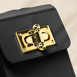 Acheter Avizar Pochette Bandoulière pour tout Smartphone Flip Design Élégant Noir