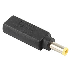 Wewoo Chargeur USB-C / Type-C Femelle à 5.0 x 1.0mm Connecteur Adaptateur Mâle pour Samsung Notebook