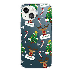 Coque en TPU antichoc, motif de Noël, antichute pour votre iPhone 14 Plus - Cerfs de canne