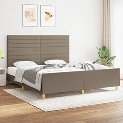 vidaXL Cadre de lit sans matelas taupe 180x200 cm tissu 