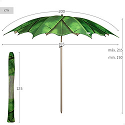 Parasol Aktive 200 x 215 x 200 cm (6 Unités) pas cher