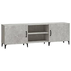 vidaXL Meuble TV gris béton 150x30x50 cm bois d'ingénierie