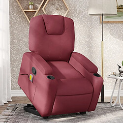 Maison Chic Fauteuil Relax pour salon, Fauteuil inclinable de massage Rouge bordeaux Tissu -GKD97275