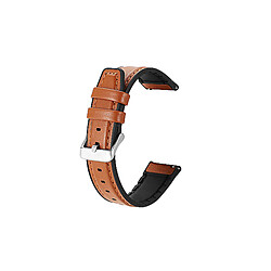 PHONECARE Bracelet Premium SiliconLeather pour OnePlus Nord Watch - Brun / Noir