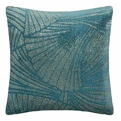 Coussin Déco Flan 3D 40x40cm Bleu Canard