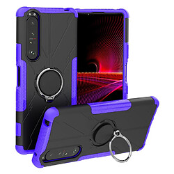 Coque en TPU anti-chute avec béquille pour votre Sony Xperia 1 III 5G - violet