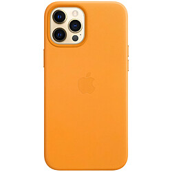 Apple Coque Leather MagSafe pour l'iPhone 12 Pro Max - California Poppy