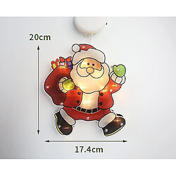 Avis Universal Lumières de décoration de Noël à LED Santa Claus et Snowman Window Aspiring Assating Decoration Lights 20-25cm