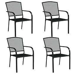 Acheter Maison Chic Ensemble de salle à manger de jardin 5 pcs,Table et chaises d'extérieur anthracite acier -GKD824605