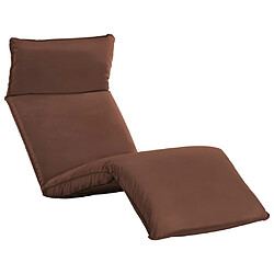 Maison Chic Chaise longue, Transat pliable Tissu Oxford Marron