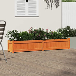 Avis Maison Chic Jardinière,Bac à fleurs - pot de fleur cire marron 180x31x31 cm bois de pin massif -GKD59648