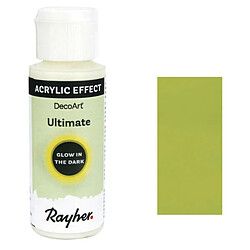 Rayher Peinture acrylique fluo phosphorescente 59 ml - jaune