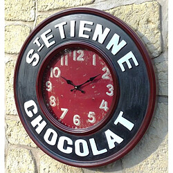 Avis L'Héritier Du Temps Horloge Murale Pendule en Fer et Verre St Etienne Chocolat 6x60x60cm