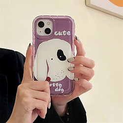 GUPBOO Étui pour iPhone12 Illustration personnalisée chiot créatif étui de téléphone portable anti-chute