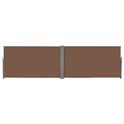 Helloshop26 Auvent paravent store brise-vue latéral rétractable de patio jardin terrasse balcon protection visuelle écran 160 x 600 cm marron 02_0007098