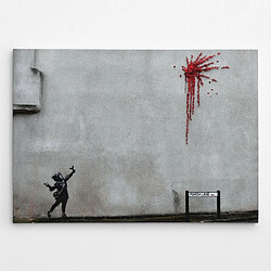 EPIKASA Impression sur Toile Banksy Enfant avec Fronde