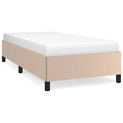 vidaXL Cadre de lit sans matelas cappuccino 90x190 cm similicuir