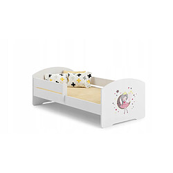 Mpc Lit simple avec matelas sticker princesse dormante 160 x 80