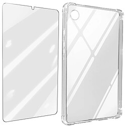 Avizar Coque pour Samsung Galaxy Tab A9 Silicone Antichoc et Verre Trempé Transparent