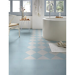 Avis Pegane Boite de 24 Carreaux de ciment véritable 0,96m2 / Carreaux de ciment artisanaux pour sol et mur coloris Bleu - l.20 x L.20cm