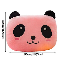 Universal Kawaii Soft Panda Clignotant Oreiller Jouet Couleur LED Oreiller Lumineux Panda Peluche Poupée Lumineuse Jouet Anniversaire Fille Jouet | Peluche Oreiller (Rose)