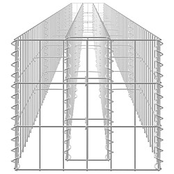 Acheter vidaXL Lit surélevé à gabion Acier galvanisé 450x30x30 cm