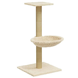 vidaXL Arbre à chat avec griffoir en sisal Crème 74 cm